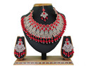 VATSALYA creation Alloy Gold-plated Red Jewellery Set