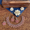 VATSALYA creation Alloy Gold-plated Red Jewel Set (Pack of 1)