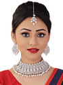 VATSALYA creation Alloy Gold-plated White, Silver Jewellery Set