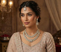VATSALYA creation Alloy Gold-plated White Jewellery Set