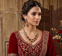VATSALYA creation Alloy Maroon Jewellery Set