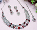 VATSALYA creation Alloy Maroon Jewellery Set