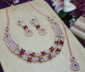 VATSALYA creation Alloy Maroon Jewellery Set