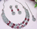 VATSALYA creation Alloy Pink Jewellery Set