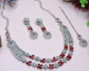 VATSALYA creation Alloy Red Jewellery Set