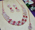 VATSALYA creation Alloy Ruby Red Jewellery Set