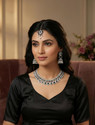 VATSALYA creation Alloy Silver Black Jewellery Set