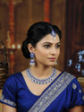 VATSALYA creation Alloy Silver Blue Jewellery Set