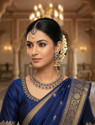 VATSALYA creation Alloy Silver Blue, White Jewellery Set