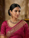 VATSALYA creation Alloy Silver Pink Jewellery Set
