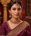 VATSALYA creation Alloy Silver Purple Jewellery Set