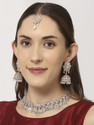 VATSALYA creation Alloy Silver Rose Gold Jewellery Set