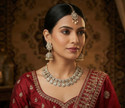 VATSALYA creation Alloy Silver White Jewellery Set