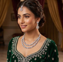 VATSALYA creation Alloy White Jewellery Set