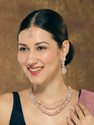 VATSALYA creation Alloy White Jewellery Set