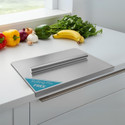 VATTU 304 Stainless Steel Chopping Board for Kitchen | Free Rolling Pin | Rust-Proof Stainless Steel Cutting Board