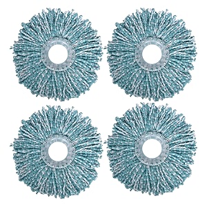 microfiber mop head refills 360 round spin mop replacement pads  washable amp durable mop accessories pack of 4