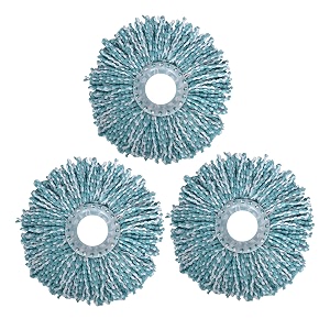 spin mop refill heads microfiber cleaning pads  reusable amp washable mop replacement for home amp office floors pack of 3