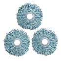 Spin Mop Refill Heads Microfiber Cleaning Pads | Reusable & Washable Mop Replacement for Home & Office Floors (Pack of 3)