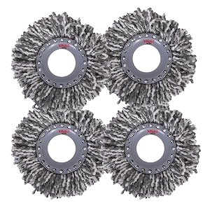 spin mop replacement refills  microfiber floor cleaning pads  durable amp reusable mop head accessories pack of 4