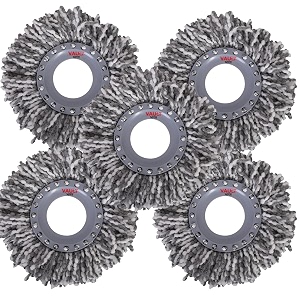 washable microfiber mop head refill  360 spin mop pads for floor cleaning  super absorbent amp long lasting pack of 5