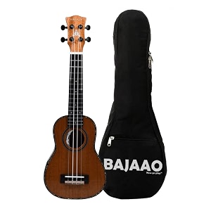 vault performer pro 2134 all solid mahogany premium soprano electro acoustic ukulele with gig-bag