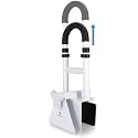 FSA/HSAVaunn Medical Adjustable Height Bathtub Safety Rail, Extra-Height 17"-20" Tall Extension Shower Grab Bar Handle for Elderly and Disabled, Secure Locking Tub Clamp, 300 lbs