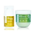 Body Shining Serum 50 ml &amp; Moringa Body Scrub 200 gms for Instant Shine , Clear, Bright &amp; Shining Skin, Skin Lightening Cream | Superlight Quick Absorbing | Skin Brightening scrub | Men &amp; Women | Natural | All Ski
