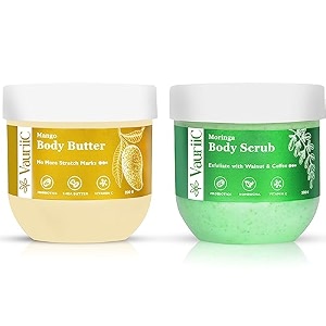 mango body butter  200 gm  amp moringa body scrub  200 gm for dry skin  body moisturization  softening and revitalizing dull skin  removes dead skin and black heads  men and women  100  vagen  for all skin type  combo