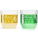 Mango Body Butter | 200 gm | &amp; Moringa Body Scrub | 200 gm for Dry Skin | Body Moisturization | Softening and Revitalizing Dull Skin | Removes Dead Skin and Black Heads | Men and Women | 100 % Vagen | For All Skin Type | 