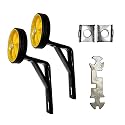 Vaux Support Wheels for 20T Kids Bicycle, Heavyduty Training Wheels for Kids Cycle with Durable Plastic Wheels and Hi-Ten Steel Frames - Yellow