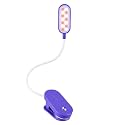 VAVOFO Rechargeable Book Light, 14 LEDs Eye Care Clip On Amber Reading Light for Bookworms Reading in Bed with 9 Colors 9 Brightness (Dark Purple)