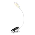 VAVOFO Rechargeable Book Light, 14 LEDs Eye Care Clip On Amber Reading Light for Bookworms Reading in Bed with 9 Colors 9 Brightness (White-Black)