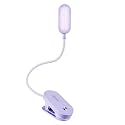 VAVOFO Rechargeable Book Light, 14 LEDs Eye Care Clip On Amber Reading Light for Bookworms Reading in Bed with 9 Colors 9 Brightness (Purple)