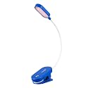 VAVOFO Rechargeable Book Light, 14 LEDs Eye Care Clip On Amber Reading Light for Bookworms Reading in Bed with 9 Colors 9 Brightness (Blue)