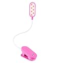 VAVOFO Rechargeable Book Light, 14 LEDs Eye Care Clip On Amber Reading Light for Bookworms Reading in Bed with 9 Colors 9 Brightness (Rose)