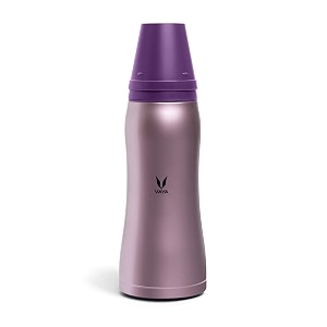 vaya drynk max 900 ml - vacuum insulated stainless steel thermos flask water bottle with gulper lid and 2 cups - purple