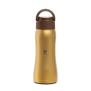 vaya drynk max with loop lid - stainless steel insulated bottle bpa-free easy-to-carry 900ml turmeric