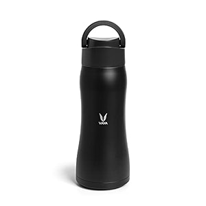 vaya drynk max with loop lid - stainless steel insulated bottle bpa-free easy-to-carry 900ml black