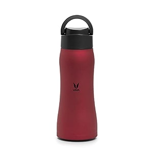 vaya drynk max with loop lid - stainless steel insulated bottle bpa-free easy-to-carry 900ml red