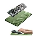 Vaydeer Extra-Large Wrist Rest with Keyboard Stand, Ergonomic Wrist Support Pad, Soft Memory Foam Wrist Cushion for Mechanical 100% Full-Size Keyboard, Carpal Tunnel Pain Relief, Green