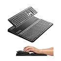 Vaydeer Keyboard Wrist Rest for Computer, Ergonomic Large Keyboard Mat Pad with Wrist Support, Soft Memory Foam Keyboard Stand for Desktop Gaming Home Office Carpal Tunnel Pain Relief