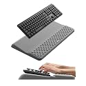 Vaydeer Wrist Rest with Keyboard Stand, Computer Wrist Support Pad, Ergonomic Keyboard Riser Holder Lifter Tray with Wrist Pad, Soft Memory Foam Desk Cushion, Palm Hand Typing for Office Home School