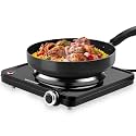 Vayepro 1500W Hot Plate, Portable Electric Stove, Single Electirc Cooktop, Portable Burner for Cooking, Cooktop for Dorm Office Home Camp, UL Listed, Compatible with All Cookware