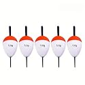 VAYINATO® 5 Pcs (5g) High-Visibility Red & White EVA Foam Fishing Floats - Large Buoyancy, Durable for Long Casts, Ideal for Freshwater & Saltwater Fishing