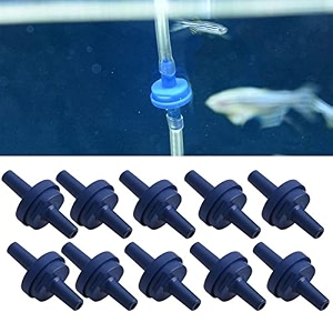 vayinato aquarium air pump check valve one way 10 pcs - fish tank non-return valve plastic accessories blue