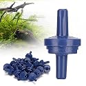 Vayinato Aquarium Air Pump Check Valve One Way, 2 Pcs - Fish Tank Non-Return Valve Plastic Accessories (Blue)