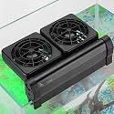VAYINATO® (Double Head) Fish Tank Cooling Fan System, 2 Wind Speed Adjustable Cooling Fan Fish Tank Cold Wind Chiller, Angle Adjustable Clip On Chiller (Black) by Petzlifeworld
