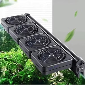 vayinato double head fish tank cooling fan system 2 wind speed adjustable cooling fan fish tank cold wind chiller angle adjustable clip on chiller black by petzlifeworld