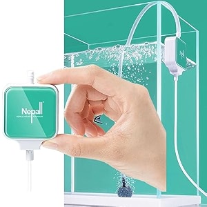 vayinato nepall mini ultra silent aquarium single way oxygen airpump for fish tank and bowl with easy to attach suction model with 2 meter airtube and airstone can be used directly